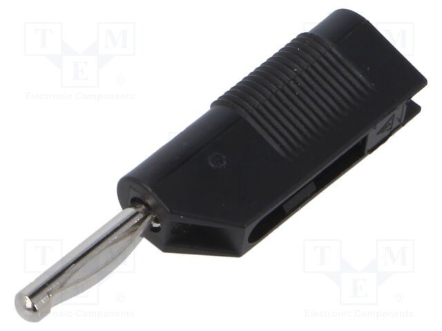 Conector banană 4mm 30A negru Hirschmann T&amp;M VSB 20