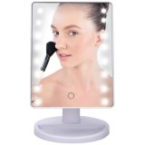 Cumpara ieftin Oglinda cosmetica pentru machiaj cu iluminare LED si touch, dreptunghiulara