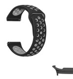 Curea silicon compatibila Samsung Galaxy Watch8 Classic 46mm, Negru/Gri