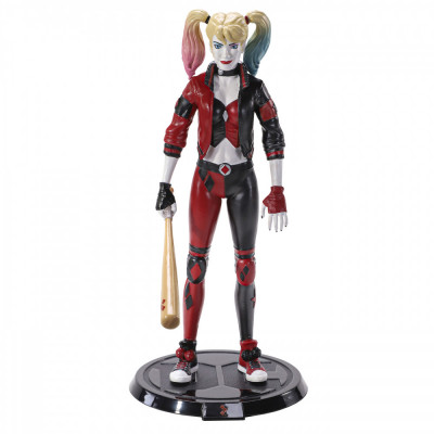 Figurina articulata Harley Quinn IdeallStore&amp;reg;, Twisted Psychiatrist, editie de colectie, 18 cm, stativ inclus foto