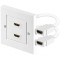 Priza de perete 2x HDMI ecranat alb Goobay