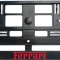 Set 2 bucati, suport numar inmatriculare Ferrari Red
