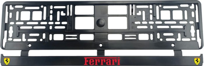 Set 2 bucati, suport numar inmatriculare Ferrari Red