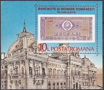 C1999 - Romania 1987 - Numismatica bloc neuzat,perfecta stare foto