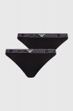 Emporio Armani Underwear tanga 2-pack culoarea negru