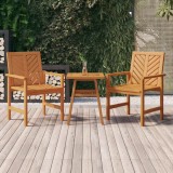 Gossi set mobilier de gradina cu perne, 3 piese, lemn masiv acacia