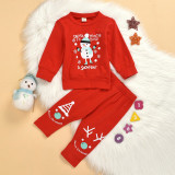 Pijama rosie pentru copii - Snowman (Marime Disponibila: 9-12 luni (Marimea 20, Superbaby