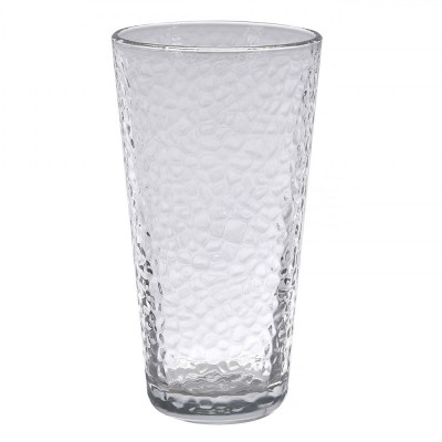 Pahar Apă din Sticlă, Model Crumpled, Transparent, Capacitate 310ml foto