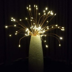 Lampa decorativa tip artificii, 120 LED, alb cald foto