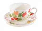 Set 2 cesti portelan Capsuni 9x6.5 cm, 200 ml