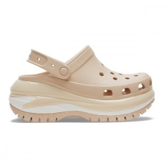 Saboți Crocs Classic Mega Crush Clog Bej - Shitake foto