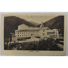 SINAIA , CAZINOUL , FATADA PRINCIPALA , CARTE POSTALA , 1914