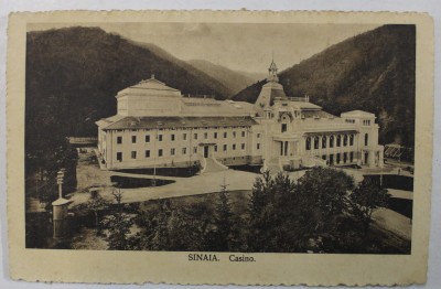 SINAIA , CAZINOUL , FATADA PRINCIPALA , CARTE POSTALA , 1914 foto