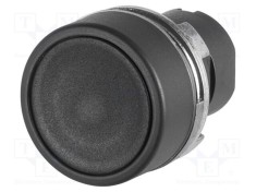 Comutator EAO 22mm Poz.i stabil 2 negru acţionat prin apăsare