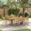 VidaXL Set de masă pentru grădină 9 pcs Gri 190 x 80 x 75 cm poliratan 3365453