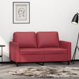 Gossi canapea cu 2 locuri, rosu vin, 120 cm, material textil