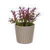 Ghiveci decorativ cu floare artificiala bordo, 6.5x11 cm, ATU-086345, Oem