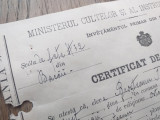 Bacau- Certificat de absolvire, 1903