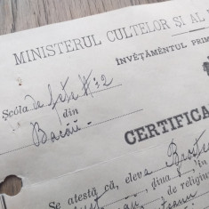 Bacau- Certificat de absolvire, 1903