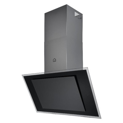 Hota decorativa Bamia, control prin gesturi, sticla neagra, 149 W, A++, 900 x 1130 x 380 mm foto