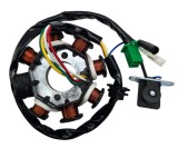 Magnetou Stator GY6 125cc - 150cc cu 8 Bobine si Senzor Scanteie, Alternator Scuter ATV 4T, 5 Fire , TM Motorcycle Parts