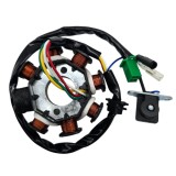 Magnetou GY6 125 - 150 cu 8 Bobine si Senzor Scanteie, ATV 4T, 5 Fire , 8 bobine GY6 125 150