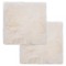 Gossi pernute de scaun, 2 buc, alb, 40x40 cm, piele naturala de oaie
