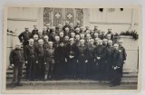 BREAZA , CENTURIA VI STRAJERI , FOTOGRAFIE DE GRUP IN FATA CLADIRII CENTRULUI DE INDRUMARE , CARTE POSTALA , 1939