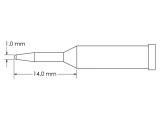 V&Atilde;&cent;rf conic alungit 1mm pentru sta&Aring;&pound;ie de lipit METCAL