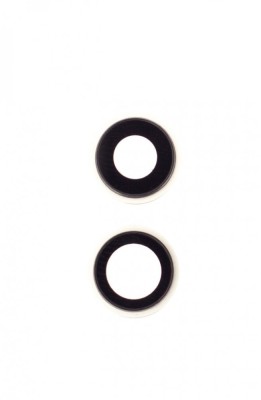 Geam Camera iPhone 12, Silver + Rama foto