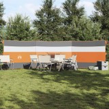 Gossi paravan de camping, gri/portocaliu, 508x130 cm, impermeabil