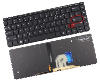 Tastatura HP ProBook 445 G6 iluminata layout US fara rama enter mic, ProBook 445 G7 iluminata layout US fara foto