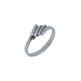 Inel din argint 925 cu model romb, marimea 50