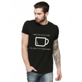 Tricou barbati negru - Cup of care - 2XL