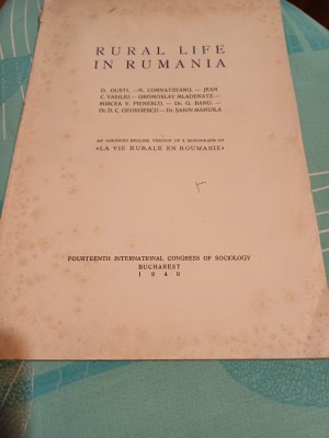 D. Gusti, N. Cornatzeano, Jean C. Vasiliu etc. - Rural Life in Rumania foto