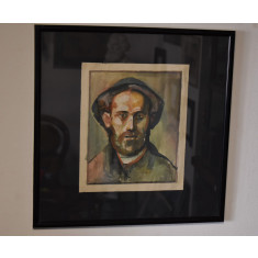 Studiu de portret barbat dupa Corneliu Baba - lucrare inramata
