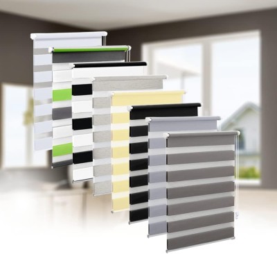 Jaluzea Zi si Noapte, Poliester, Functie MultiStop, 95x220 cm, Gri grafit - CN foto