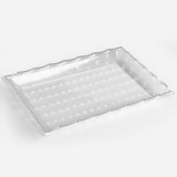 Platou dreptunghiular din plastic transparent, 36x25,5 cm, reutilizabil, CMCLASS
