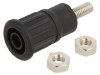 Soclu Banană 4mm 32A 1kV Negru Nichelat Panou