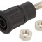 Soclu Banană 4mm 32A 1kV Negru Nichelat Panou