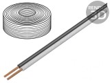 Cablu Electric LiYz 2x0.5mm&sup2; 25m Alb/Negru