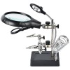 Lupa de Masa cu Iluminare LED, Marire 2.5x, 7.5x, 10x, Clesti de Sustinere, Suport Letcon, pentru Reparatii Electronice, Bijuterii, Ceasornicar, GSM,