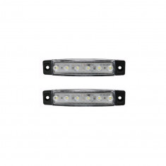 Set 4 lampi laterale LED 12-24V Cod:SP9985 - Alb foto