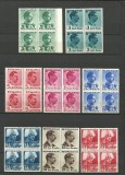 Cumpara ieftin ROMANIA 1940 LP 140 CAROL II CULORI SCHIMBATE BLOCURI DE 4 TIMBRE MNH