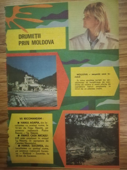 1989 Reclamă Hanul Agapia, Hanul Sucevița, Hanul Casa Arcașului 24 x 15,5