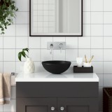 Cumpara ieftin Chiuvetă pentru baie, negru mat, ceramică, rotund