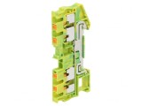 Conector de Șine 0,14-4mm2 1 Pistă 4 Borne Galben-Verde