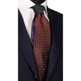 Cravată mătase cu nod &icirc;n contrast N2557 - model unicat