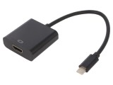 Adaptor HDMI 1.4 USB-C la HDMI 0,15m Negru