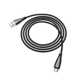 Cablu Date &amp; Incarcare Textil Magnetic MicroUSB (Negru) HOCO U75